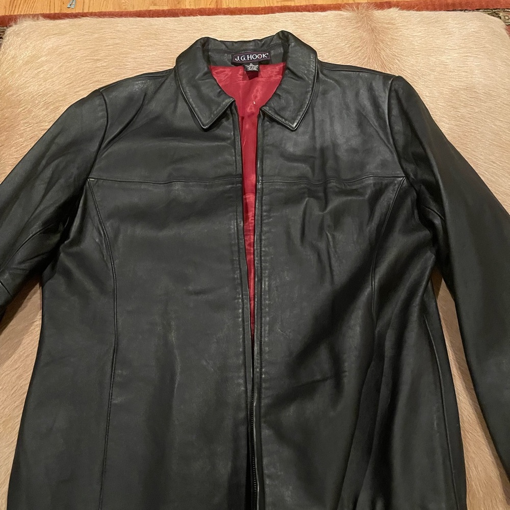 Vintage Black Leather Jacket size xl